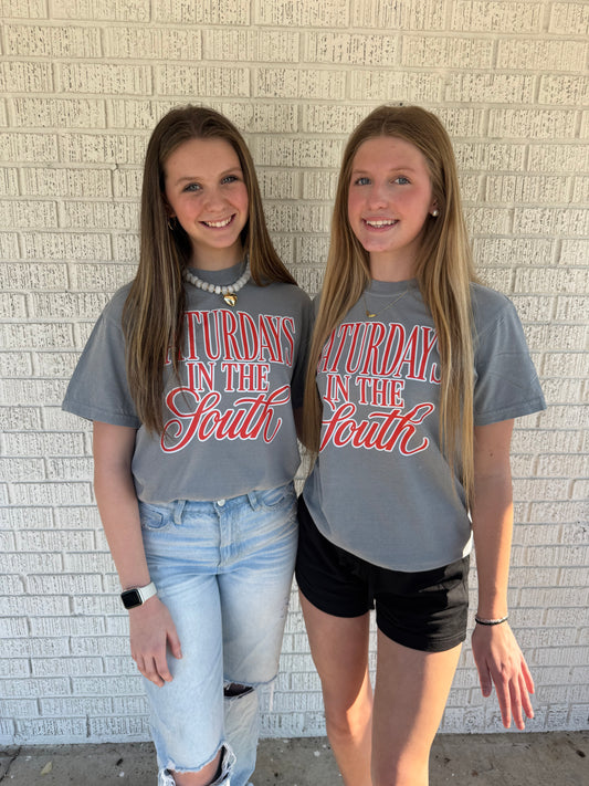 Red Saturday In The South Comfort Colors T-Shirt