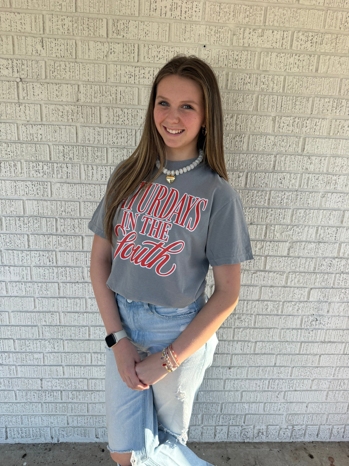 Red Saturday In The South Comfort Colors T-Shirt