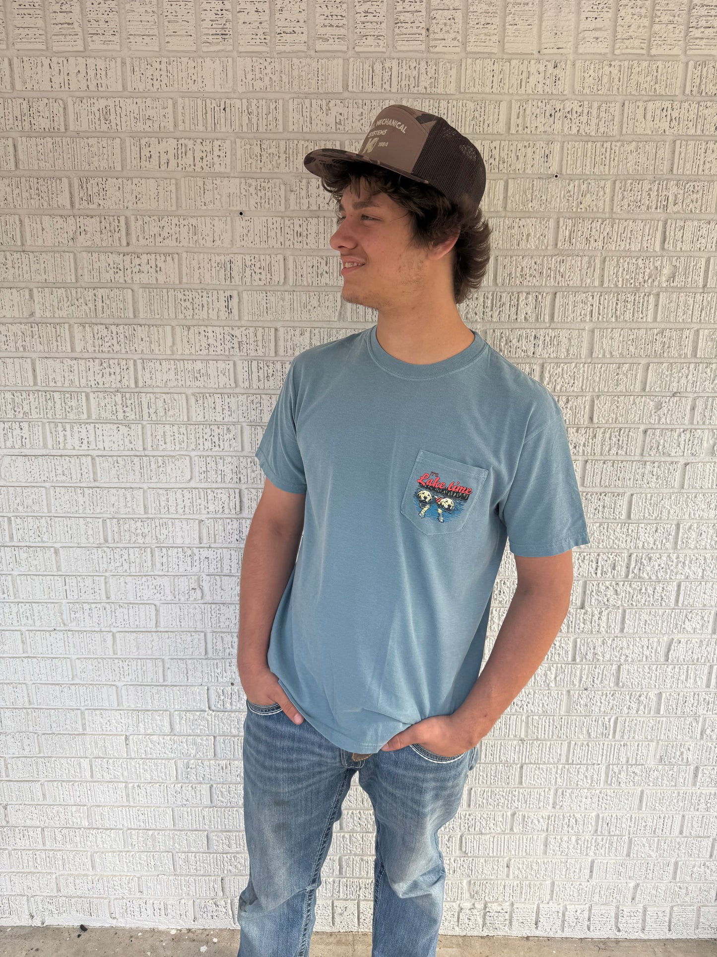 It’s lake Time unisex Pocket T-Shirt