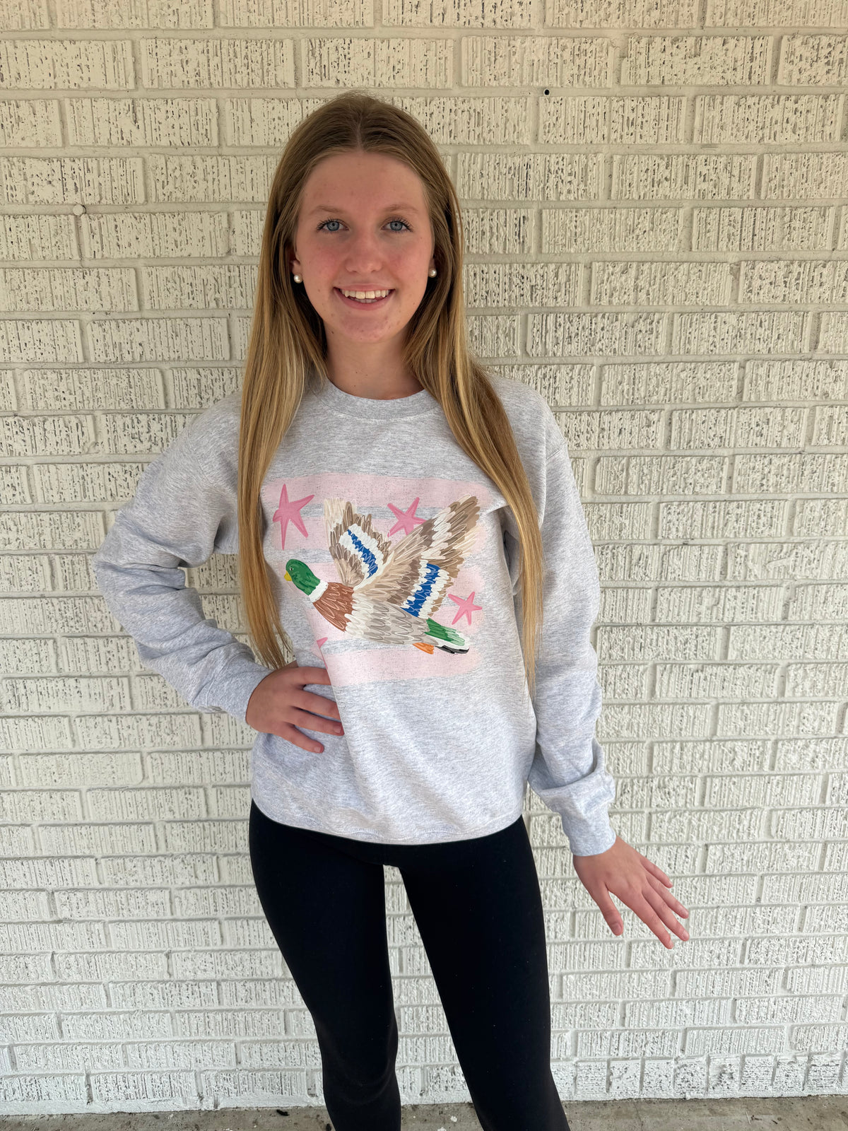 Pink Duck Gildan Sweatshirt
