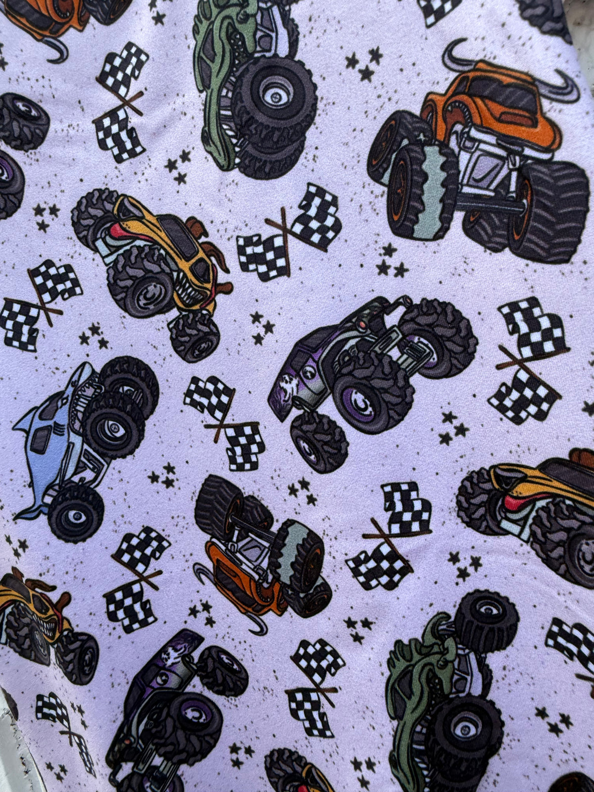 Monster Truck Boys Romper