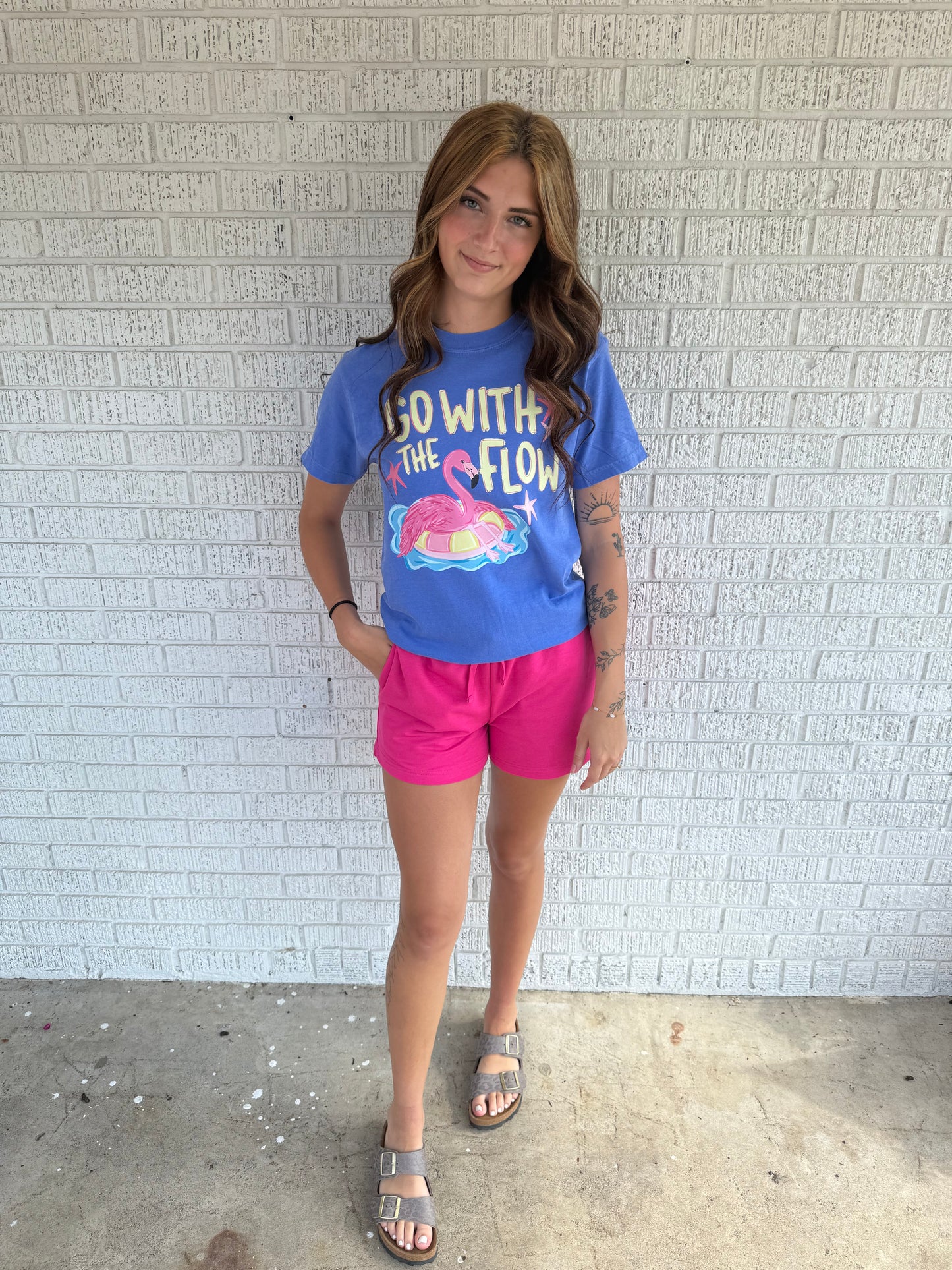 Go With The Flow Flo Blue Comfort colors T-Shirt