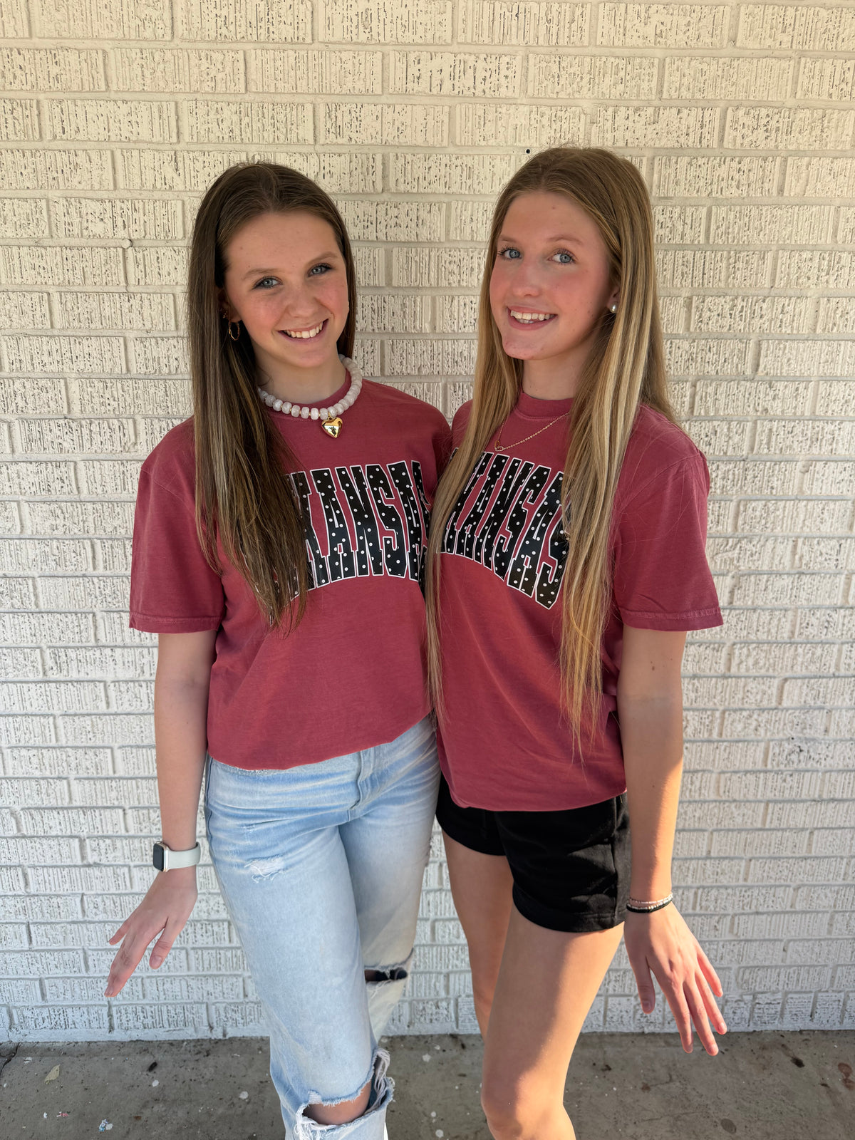 Black Polkadot ARKANSAS Comfort Color T-shirt