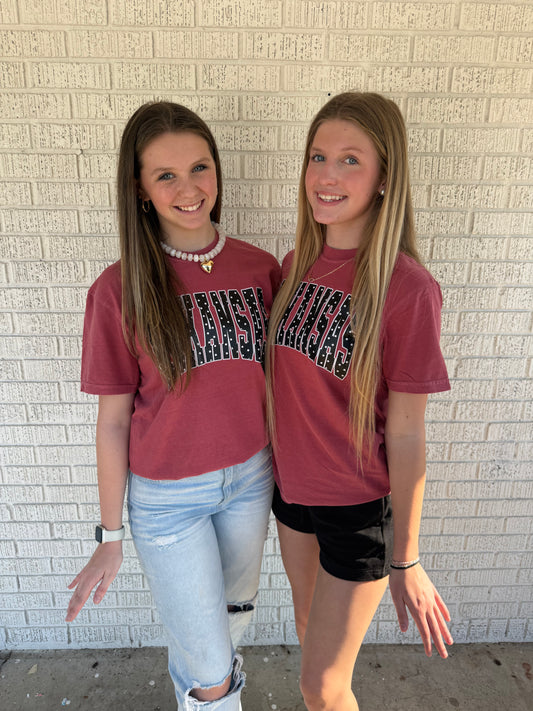 Black Polkadot ARKANSAS Comfort Color T-shirt