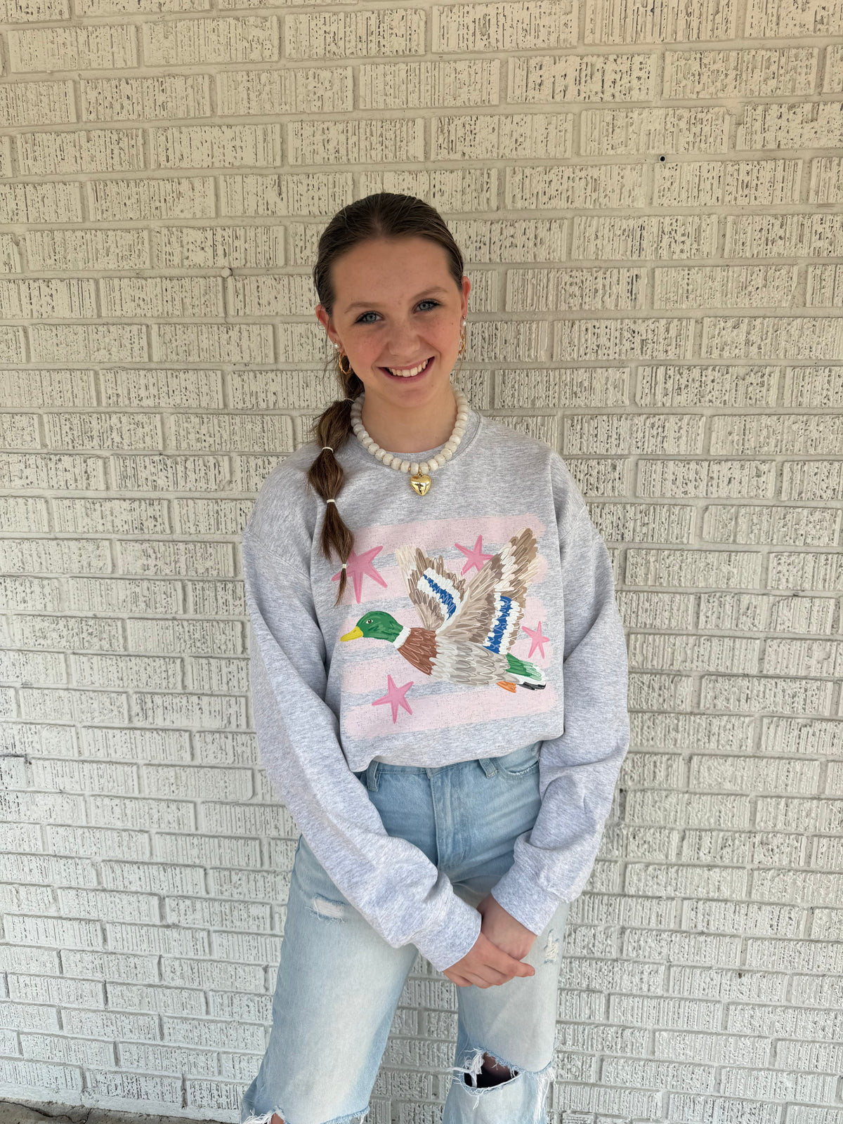 Pink Duck Gildan Sweatshirt
