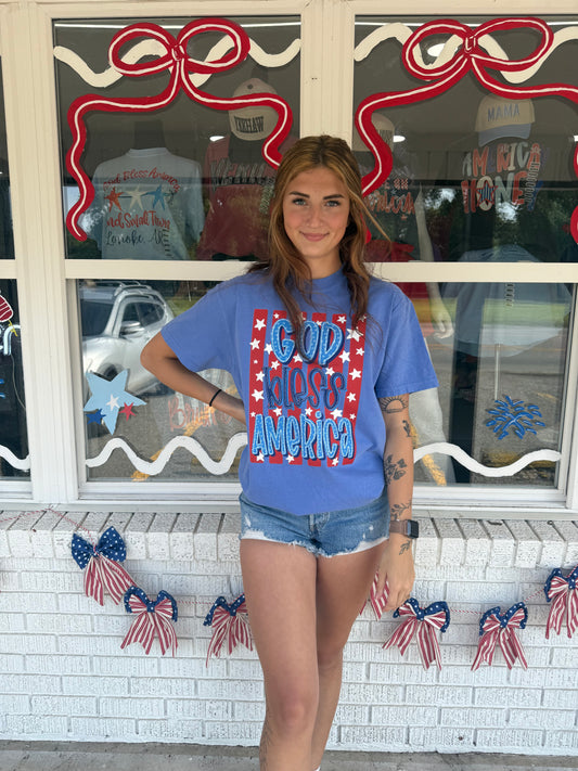 God Bless America Comfort Colors T-Shirt