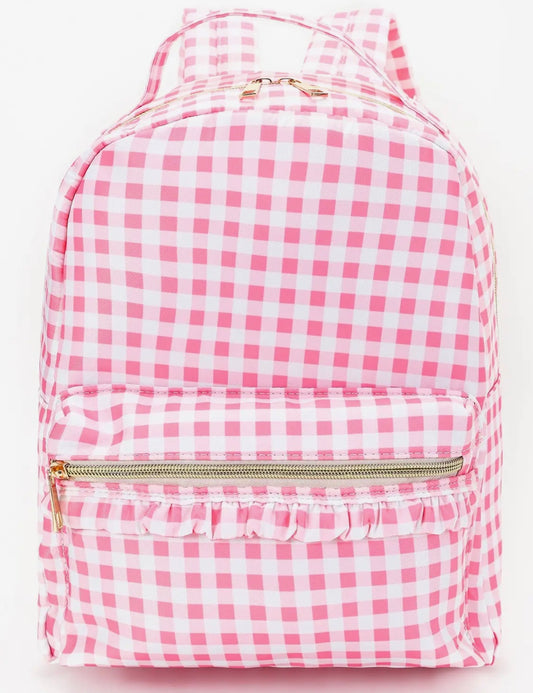 Pink Gingham Backpack