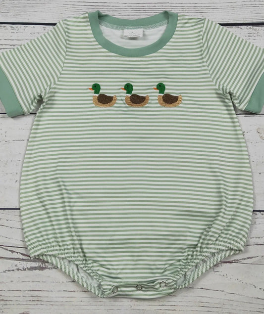 Baby Boy Duck Applique Bubble