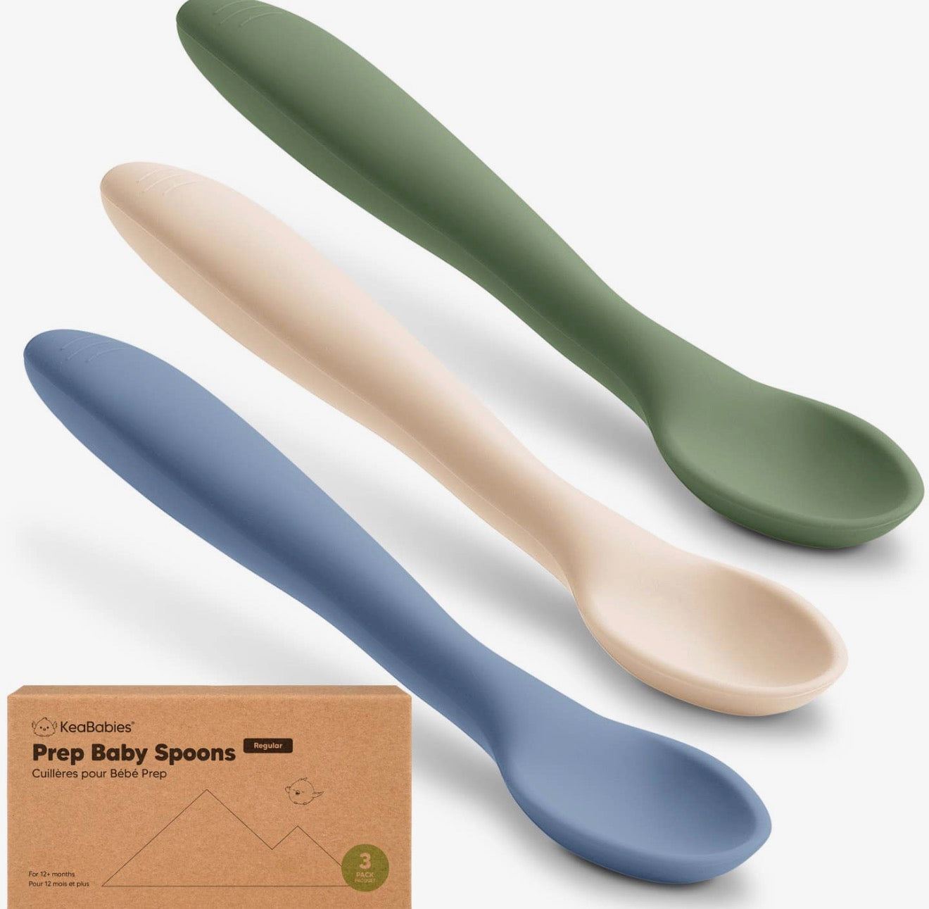 3 Pack Silicone Spoons For Babies/Toddlers