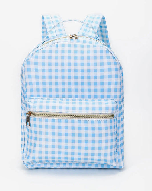 Blue Gingham Backpack
