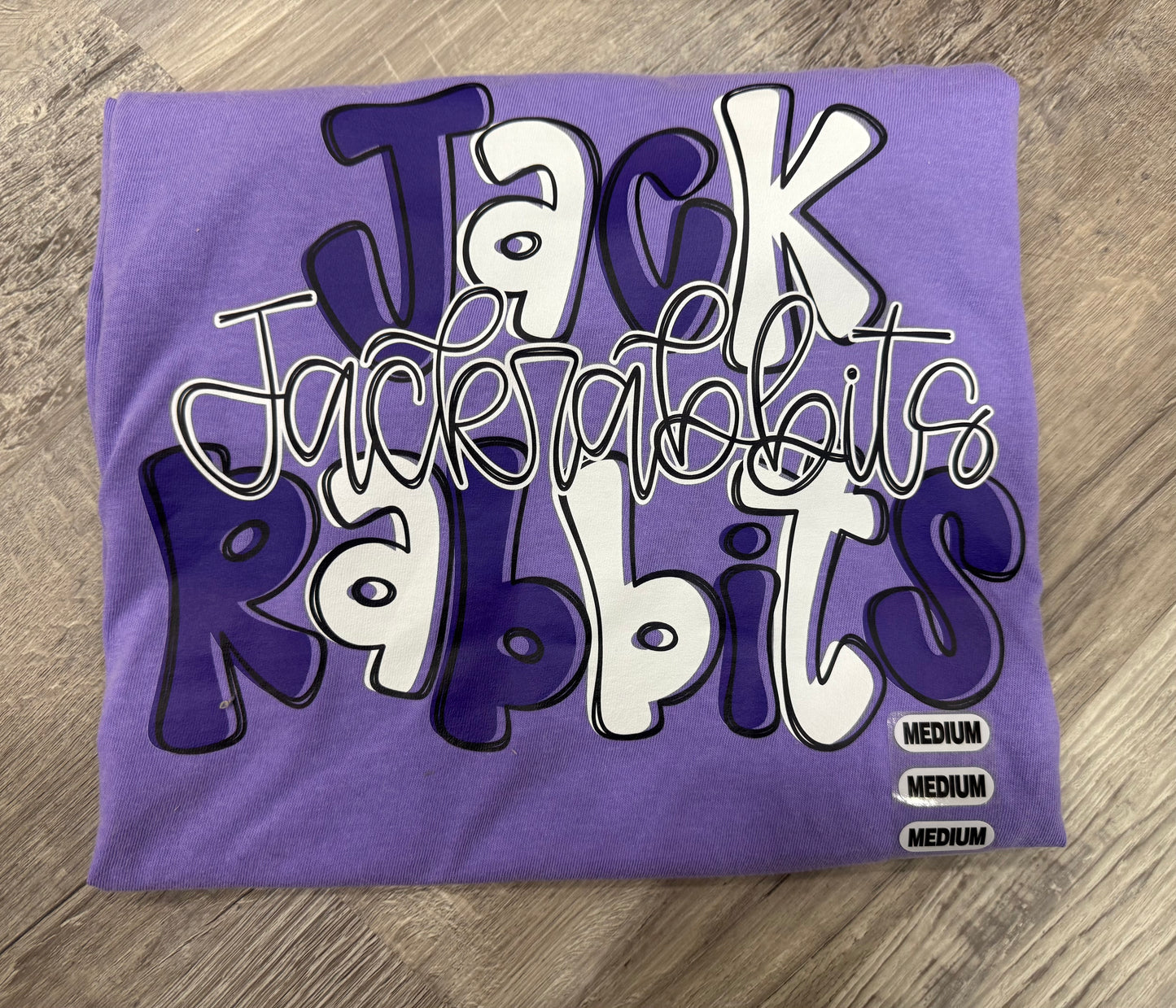 Purple And White Bubble Jackrabbit Comfort Colors T-Shirt
