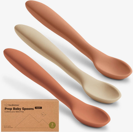 3 Pack Silicone Spoons For Babies/Toddlers