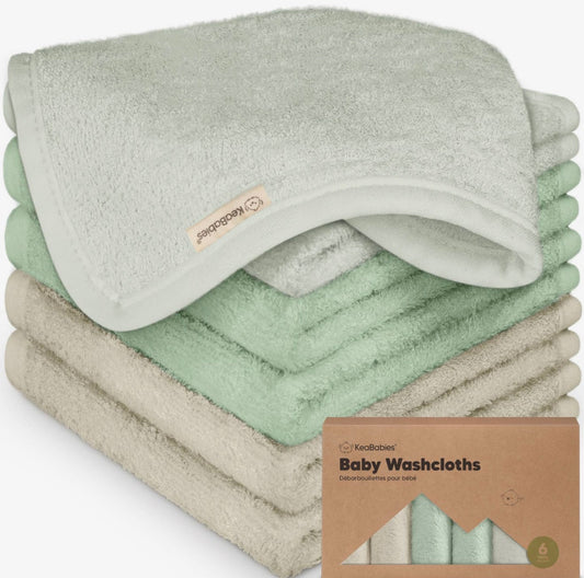 6 Pack Baby Wash Cloths