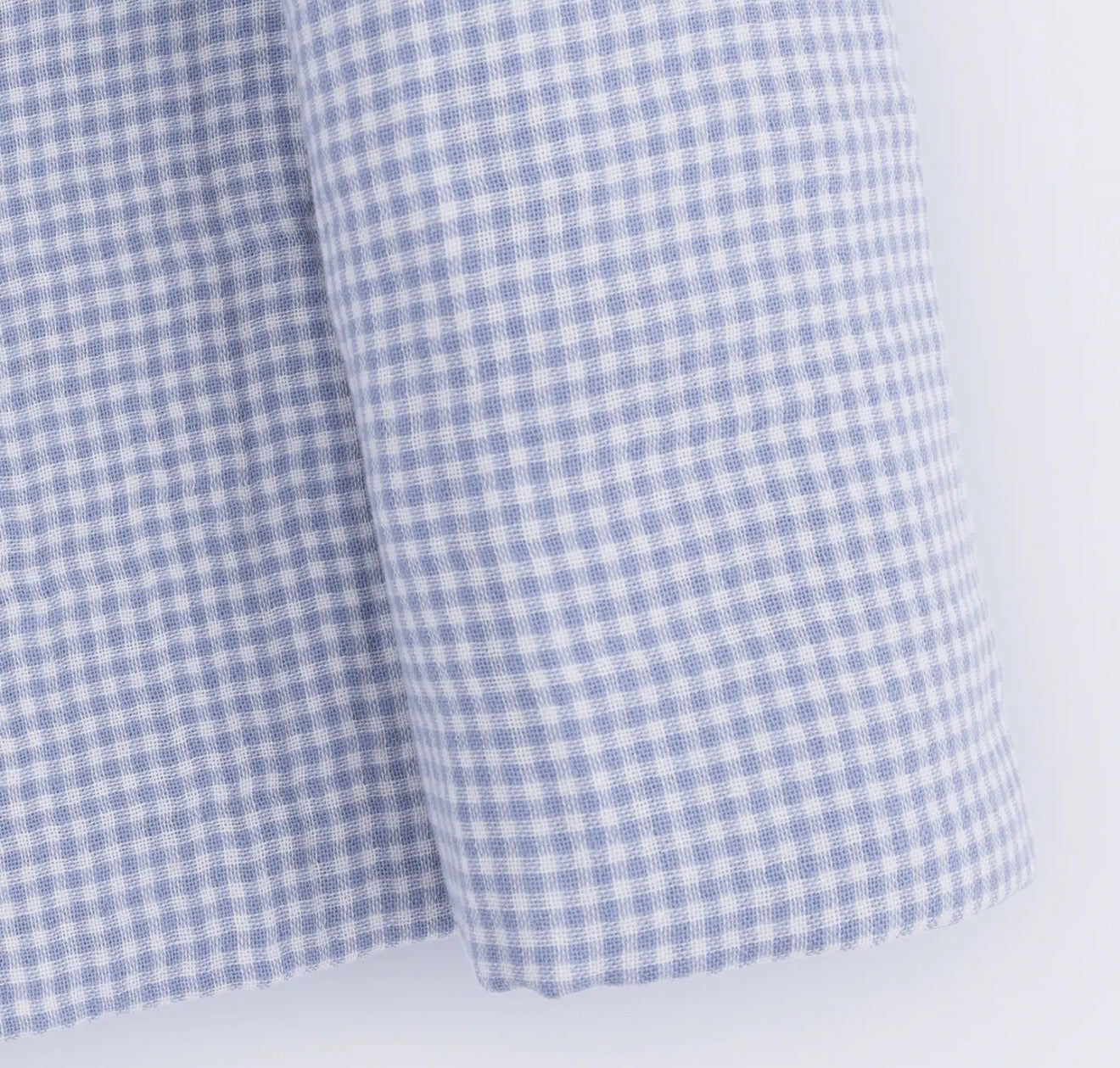 Blue Gingham Swaddle Blanket