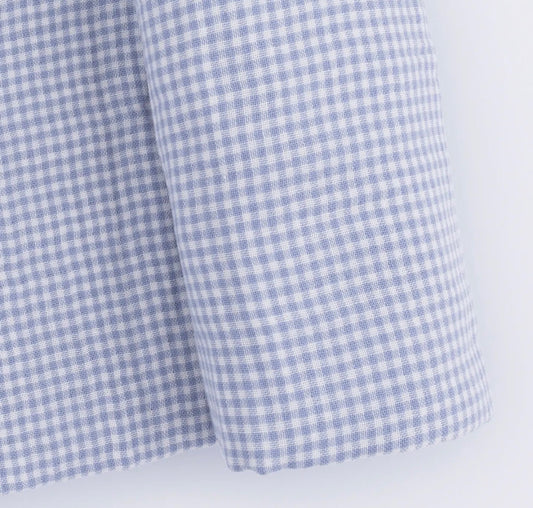 Blue Gingham Swaddle Blanket