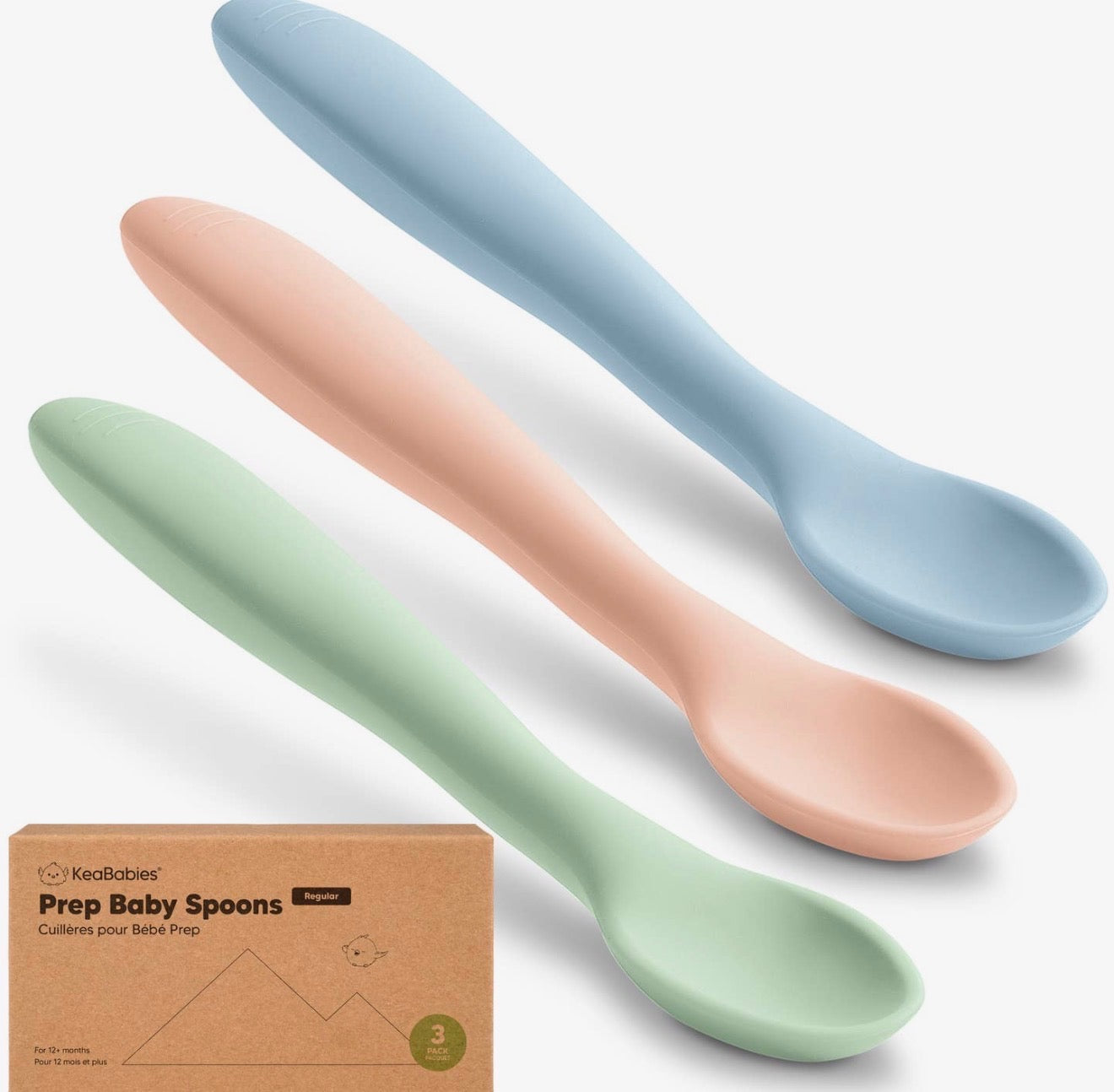 3 Pack Silicone Spoons For Babies/Toddlers