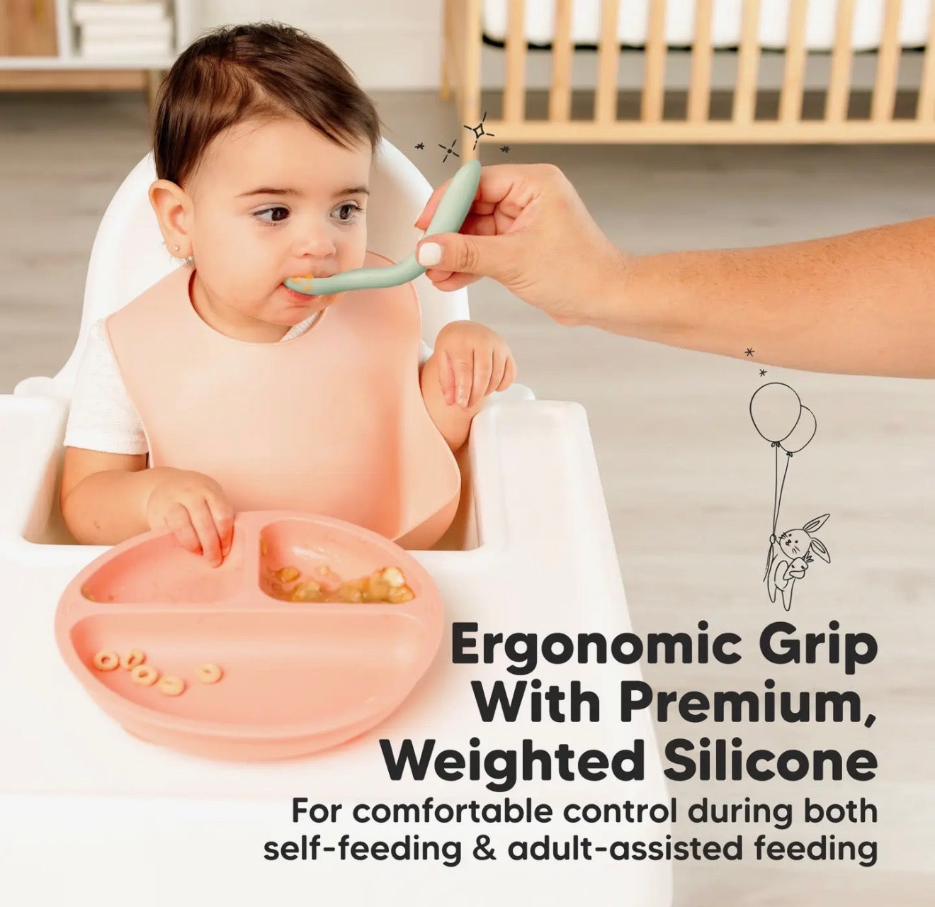 3 Pack Silicone Spoons For Babies/Toddlers