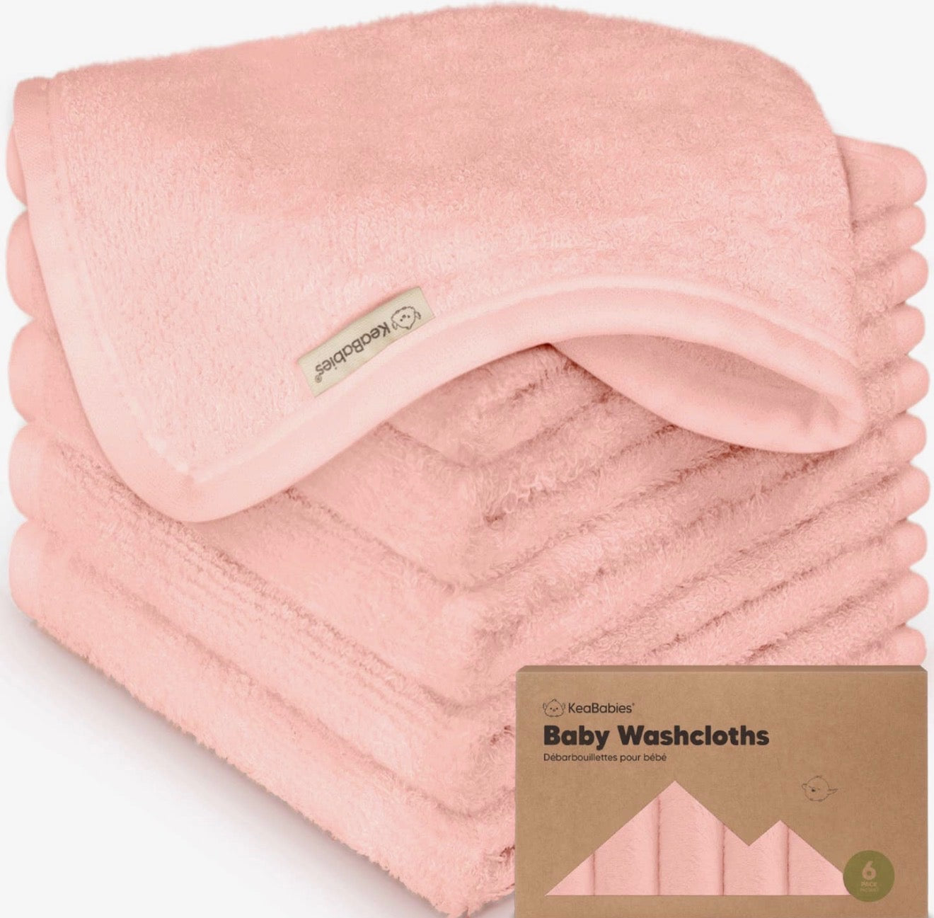 6 Pack Baby Wash Cloths