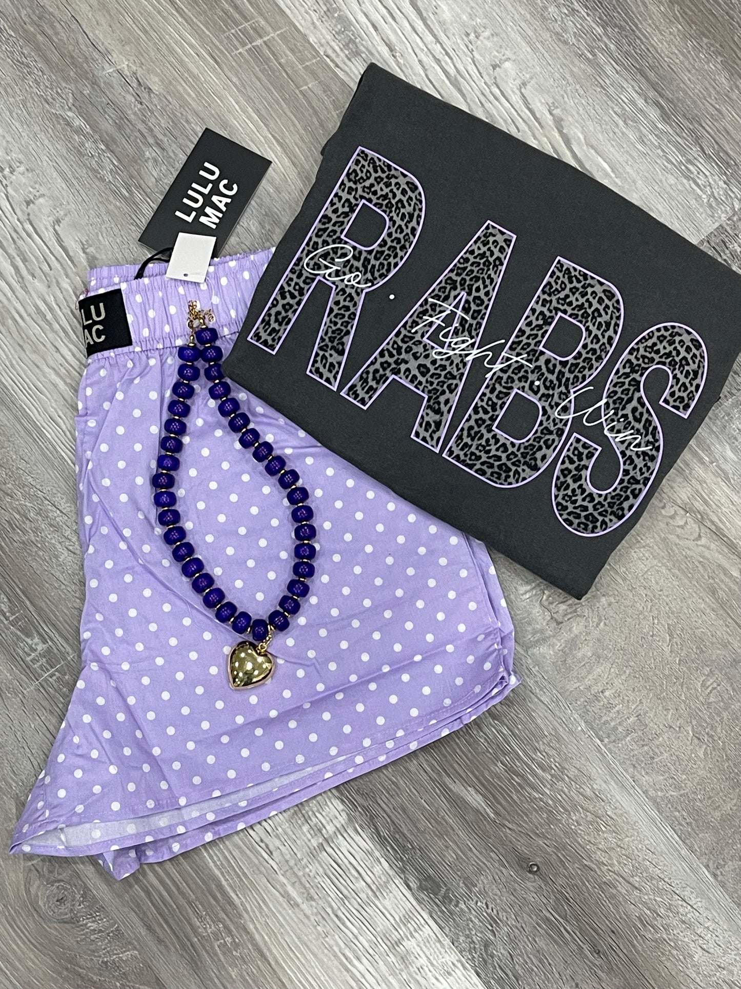 Lulu Mac Purple Polkadot Shorts