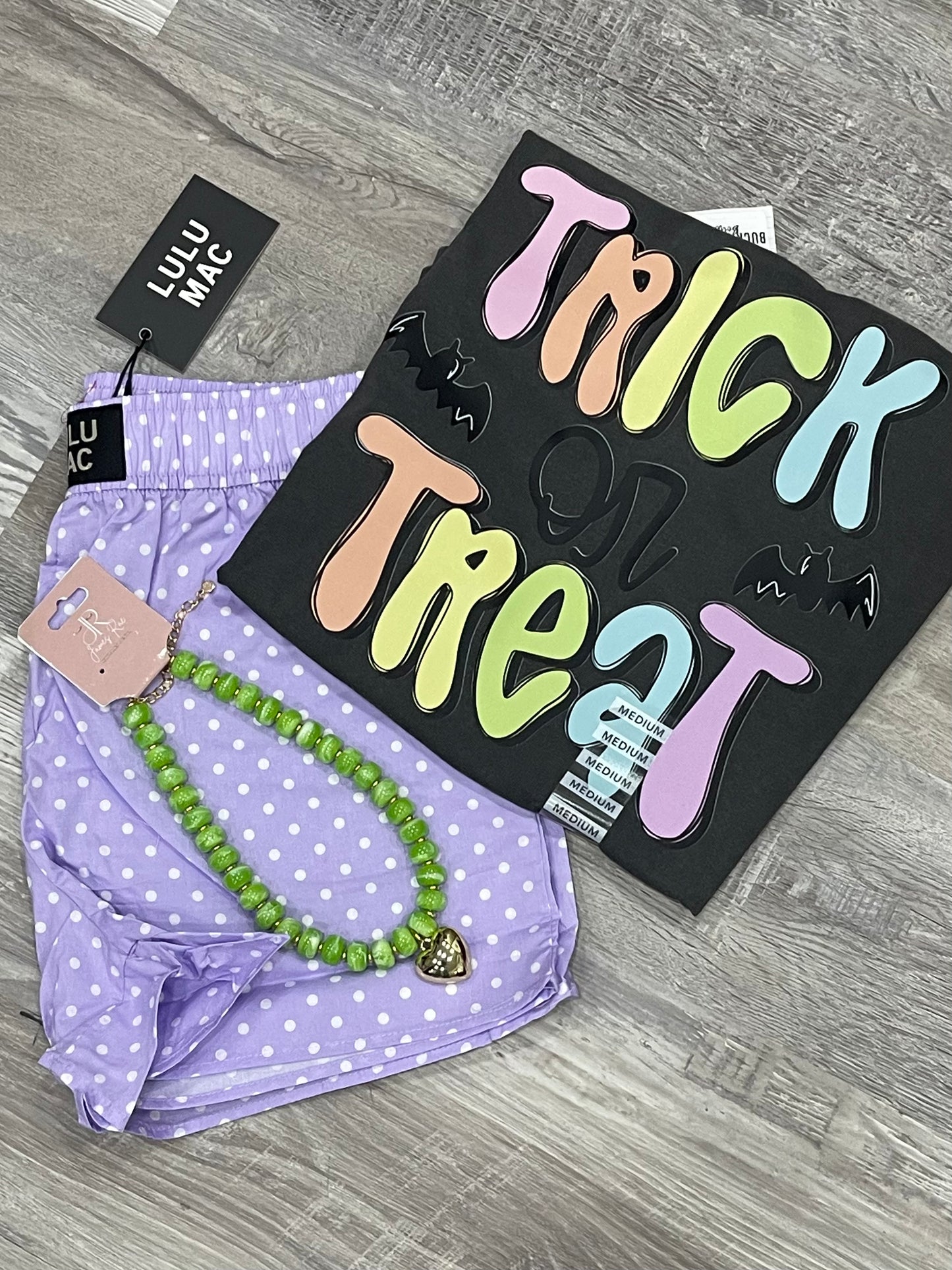 Lulu Mac Purple Polkadot Shorts