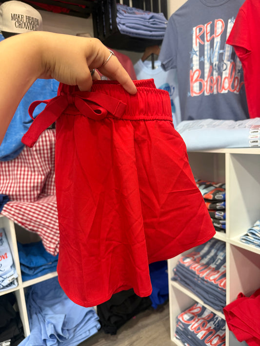 Red skort