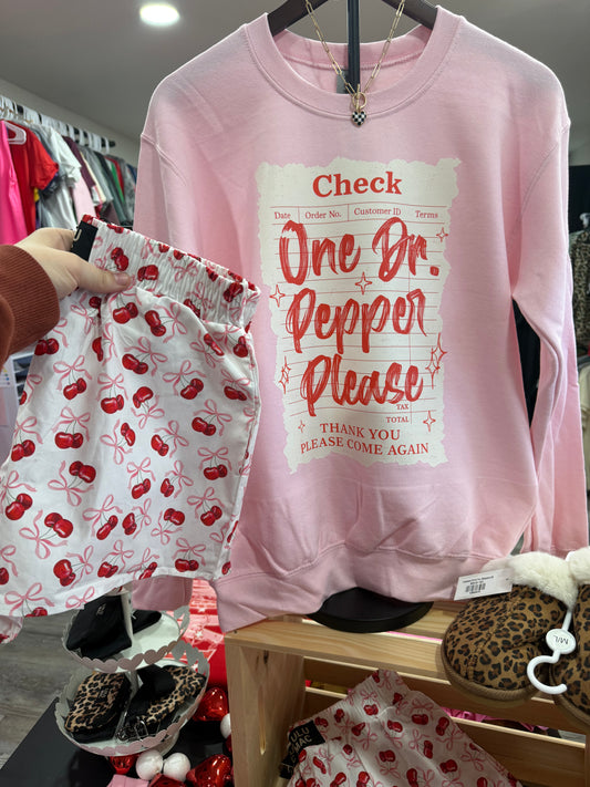 Baby Pink Dr.Pepper Sweatshirt